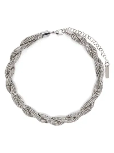 Peserico Punto Luce Chain Necklace In Grey