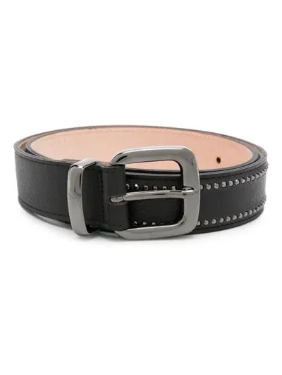 Peserico Punto Luce-trim Leather Belt In Brown