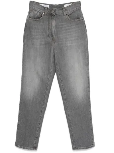 Peserico Straight-leg Jeans In Grey