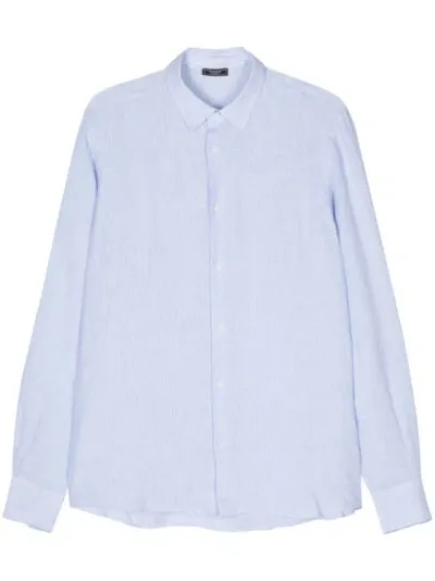 Peserico Striped Linen Shirt In White