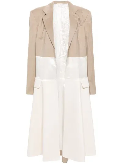 Peter Do Collage Panelled Coat In Neutrals