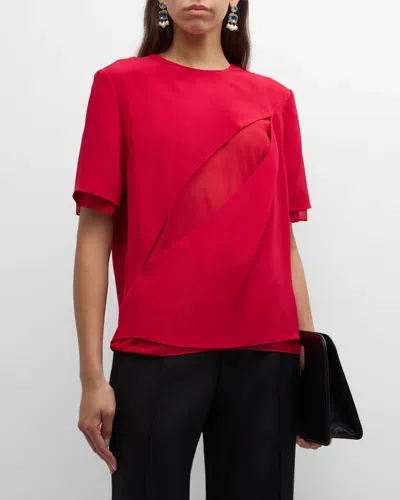 Peter Do Slash Cutout Top In Scarlet