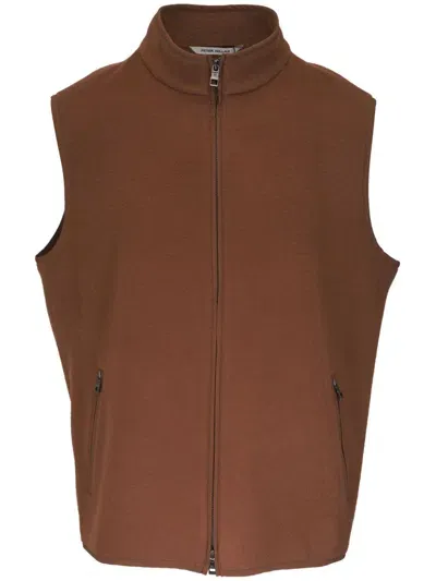 Peter Millar Crown Flex Vest In Brown