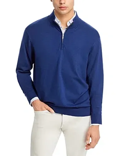 Peter Millar Crown Whitaker Classic Fit Quarter Zip Sweater In Navy