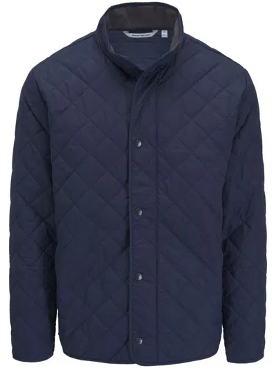 Peter Millar Diamond-quilt Jacket In Blue