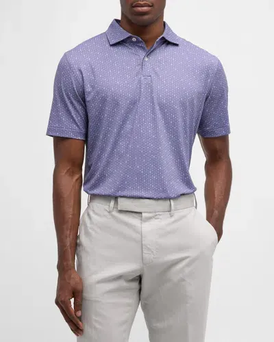 Peter Millar Men's Harmon Performance Polo Shirt In Lavender Fog