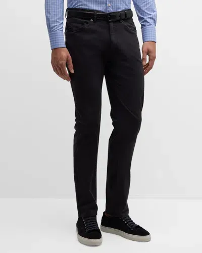 Peter Millar Men's Signature Sateen 5-pocket Pants In Black