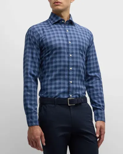 Peter Millar Men's Thompson Cotton Sport Shirt In Galaxy