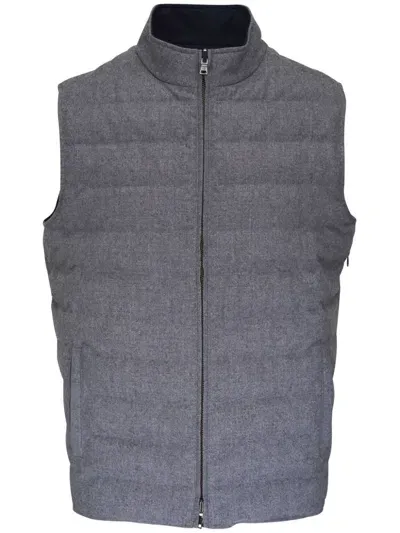 Peter Millar Quilted Gilet In Blue