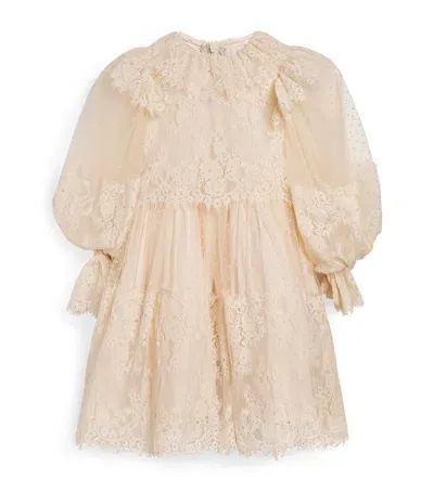 Petite Amalie Kids' Lace Tulle Dress In White