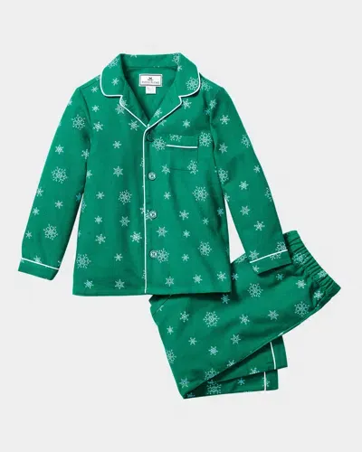 Petite Plume Kids' Boy's Emerald Wonderland Two-piece Pajama Set In Green