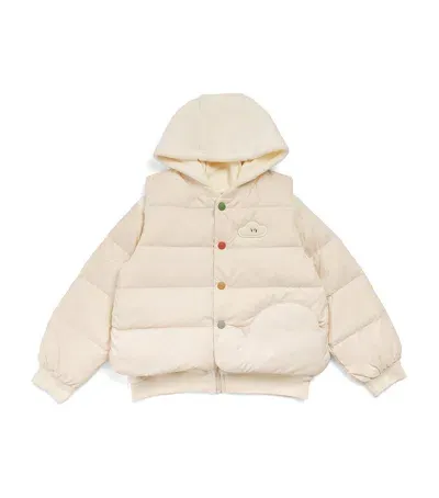 Petite Revery Kids' Fleece Padded Hybrid Jacket In White