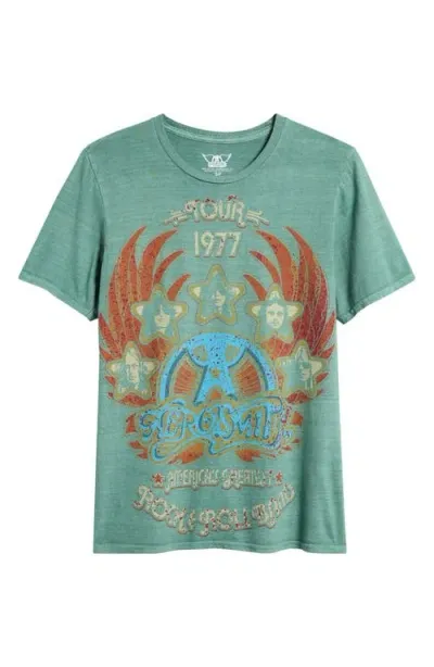 Philcos Aero Tour 1977 Oversize Cotton Graphic T-shirt In Green - Forest