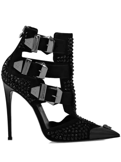 Philipp Plein 120mm Skull Pumps In Black