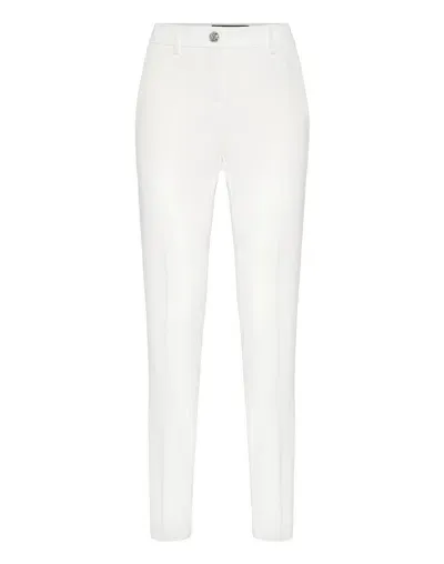 Philipp Plein Cady Office Trousers Skull In White