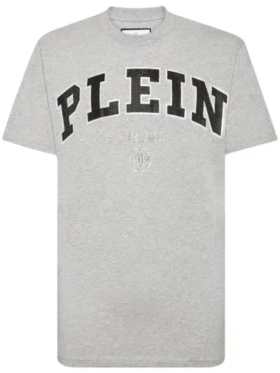 Philipp Plein College T-shirt In Grey