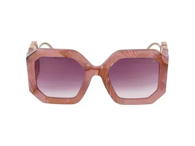 Philipp Plein Eyewear Geometric Frame Sunglasses In Pink