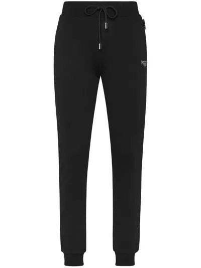 Philipp Plein Iconic Track Pants In "02 Black"