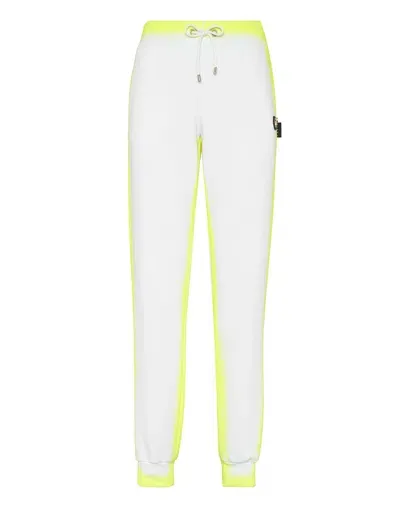 Philipp Plein Fluo Cotton Track Pants In White