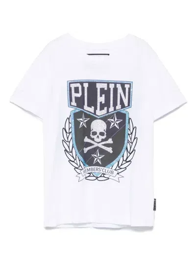 Philipp Plein Junior Kids' Crew-neck T-shirt In White