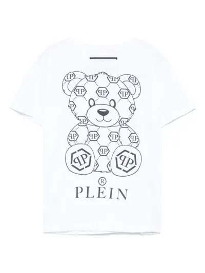 Philipp Plein Junior Kids' Teddy Bear T-shirt In White