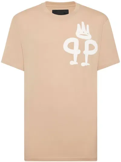 Philipp Plein King Plein T-shirt In Beige