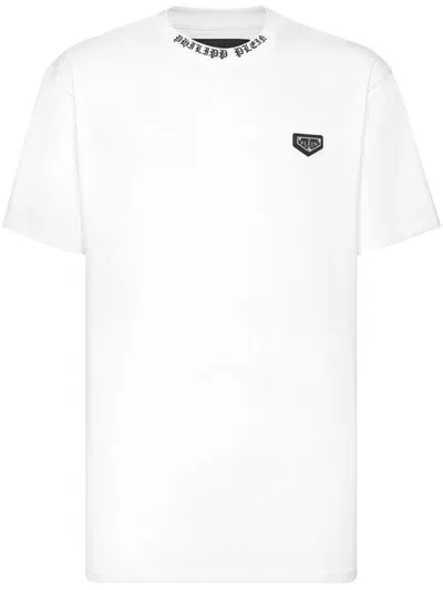 Philipp Plein Logo-plaque T-shirt In White