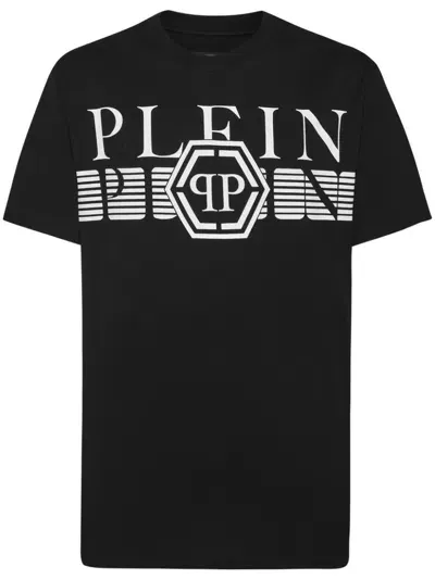 Philipp Plein Logo Print T-shirt In Black  