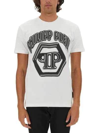 Philipp Plein Logo-print Cotton T-shirt In White