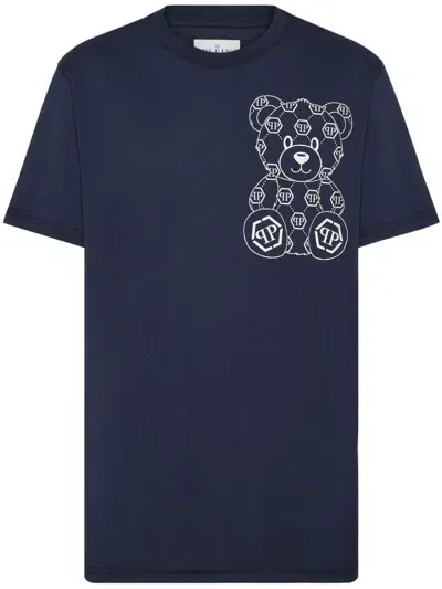 Philipp Plein Logo T-shirt In Blue