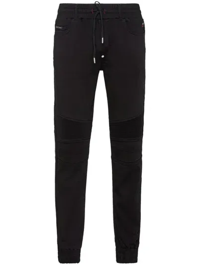 Philipp Plein Mid-rise Slim-fit Jeans In Black