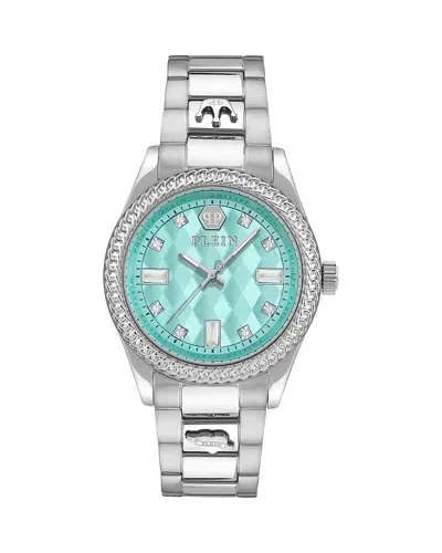 Philipp Plein Queen Watch, 38mm In Blue/silver