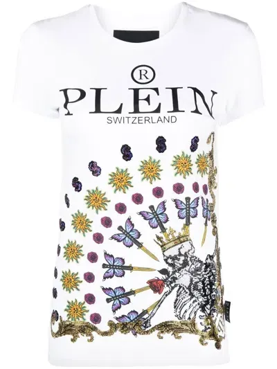 Philipp Plein Sexy Pure Skeleton T-shirt In White