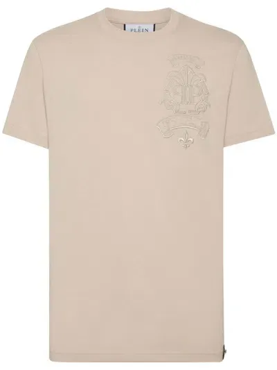 Philipp Plein Ss Gothic Plein T-shirt In Neutrals