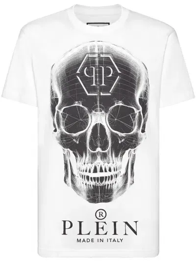 Philipp Plein Ss Skull-print T-shirt In White