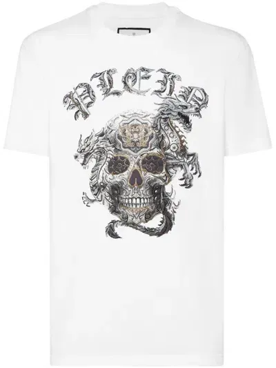 Philipp Plein Ss Skull-print T-shirt In White