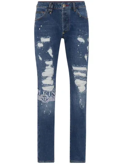 Philipp Plein Super-straight Jeans In Blue