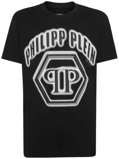 Philipp Plein Logo-print Cotton T-shirt In Black