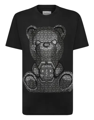 Philipp Plein 3d Teddy Embellished T-shirt In Black