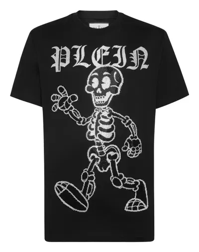 Philipp Plein Skeleton Studded T-shirt In Black