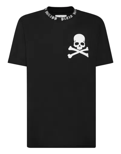 Philipp Plein Skull-print Cotton T-shirt In Black