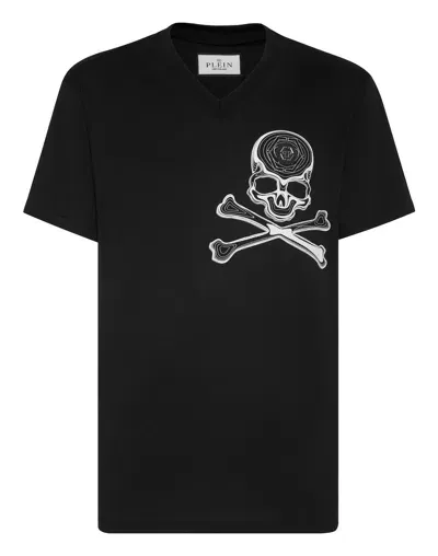 Philipp Plein Skull-print Cotton T-shirt In Black