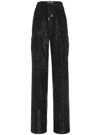 Philipp Plein Velvet Palace Trousers In Black