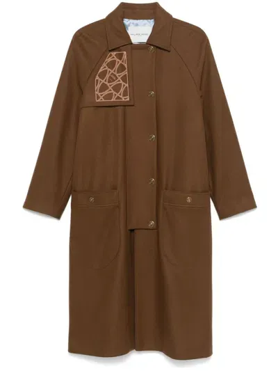 Philippe Model Paris Jatd Mw22 Trench Coat In Brown