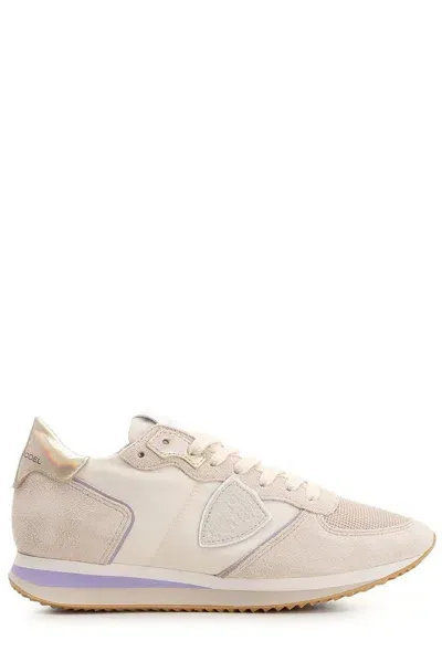 Philippe Model Paris Tropez Haute Lace-up Sneakers In Beige