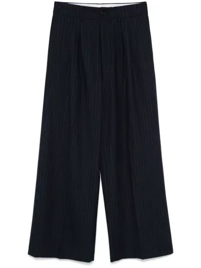 Philippe Model Paris Pinstriped Palazzo Pants In Blue