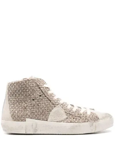 Philippe Model Paris Prsx High Sneakers In Neutrals