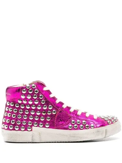 Philippe Model Paris Prsx High Sneakers In Pink