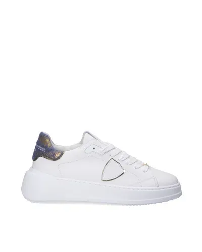 Philippe Model Paris Sneaker Tres Temple Bianco E Blu In Vu01