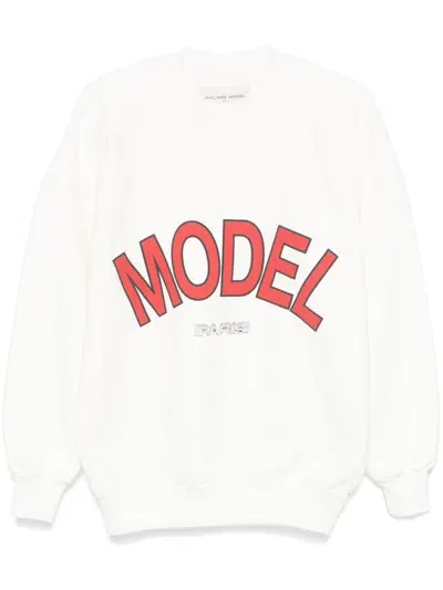 Philippe Model Paris Text-print Sweatshirt In White